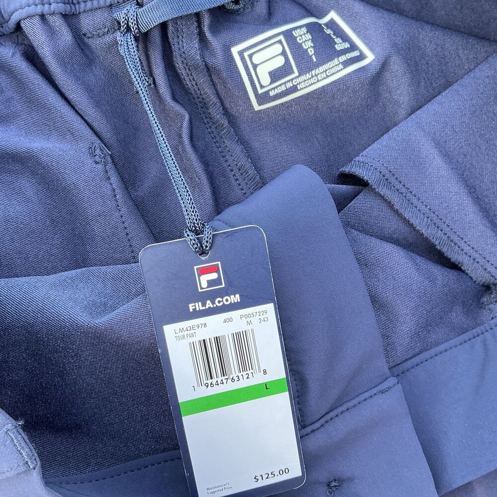 MENS FILA GOLF TOUR PANTS SIZE L NAVY